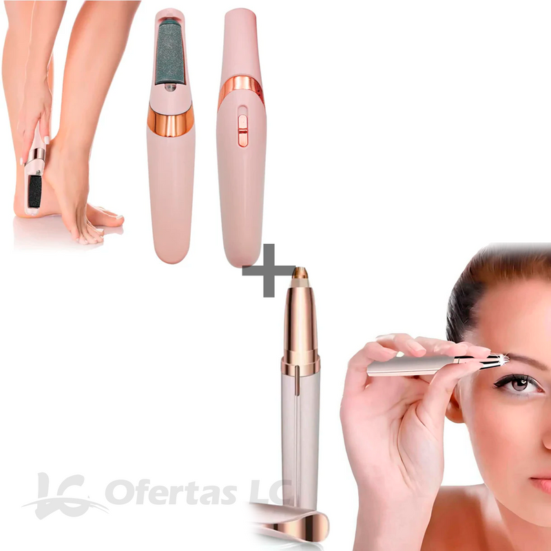 Kit Caneta Aparadora+ Removedor de Calos – BeautyPro Duo