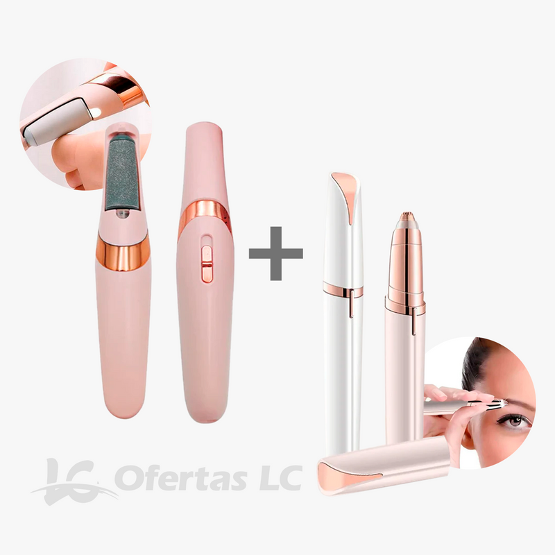 Kit Caneta Aparadora+ Removedor de Calos – BeautyPro Duo