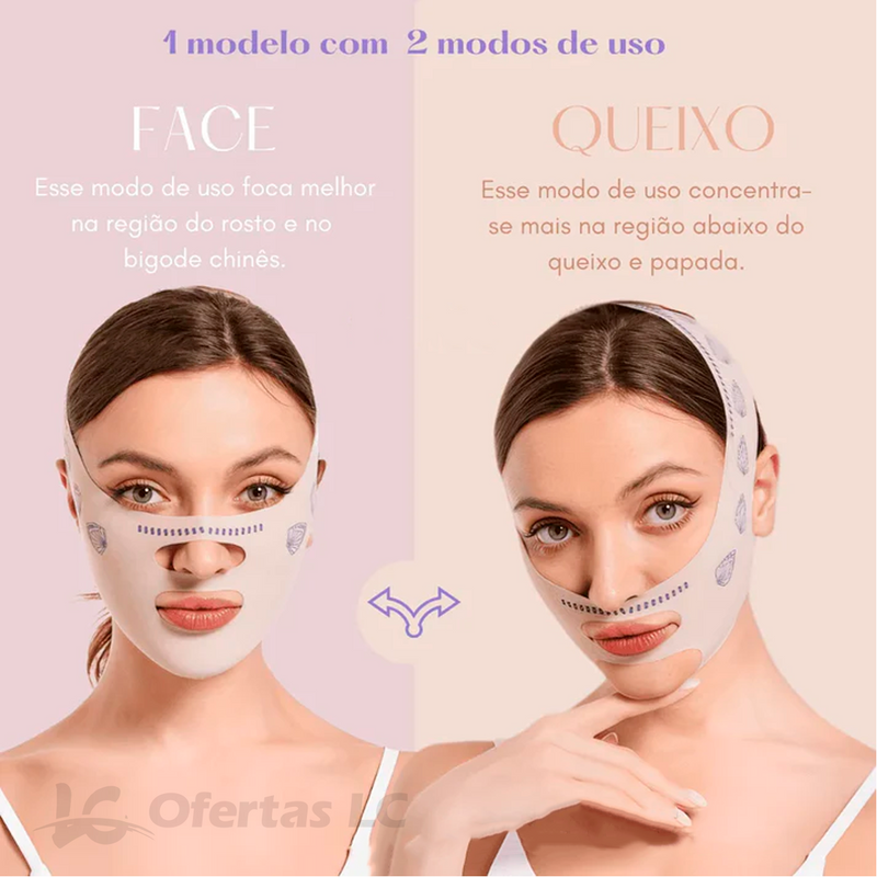 Máscara de Contorno Facial- FaceLift Reduz a papada